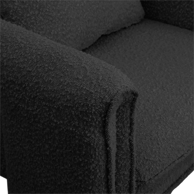Meridian Furniture Stylus Black Boucle Fabric Accent Chair