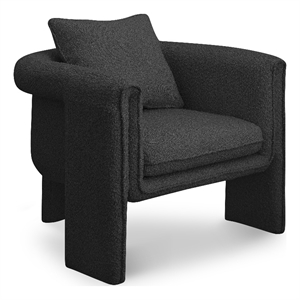 Meridian Furniture Stylus Black Boucle Fabric Accent Chair