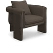 Meridian Furniture Stylus Brown Boucle Fabric Accent Chair