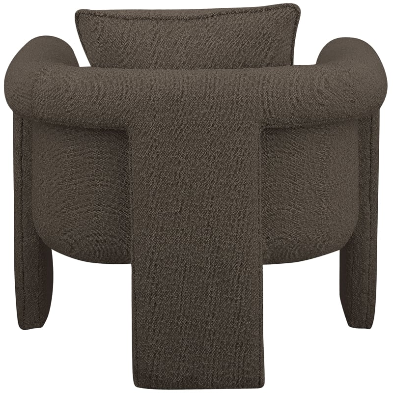 Meridian Furniture Stylus Brown Boucle Fabric Accent Chair