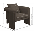 Meridian Furniture Stylus Brown Boucle Fabric Accent Chair