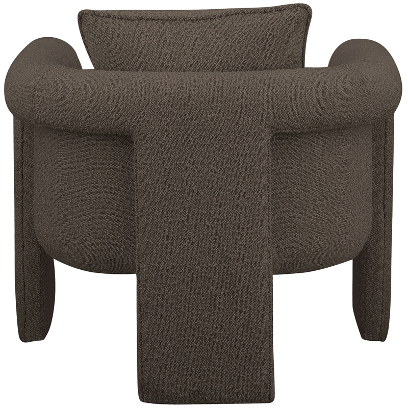 Meridian Furniture Stylus Brown Boucle Fabric Accent Chair