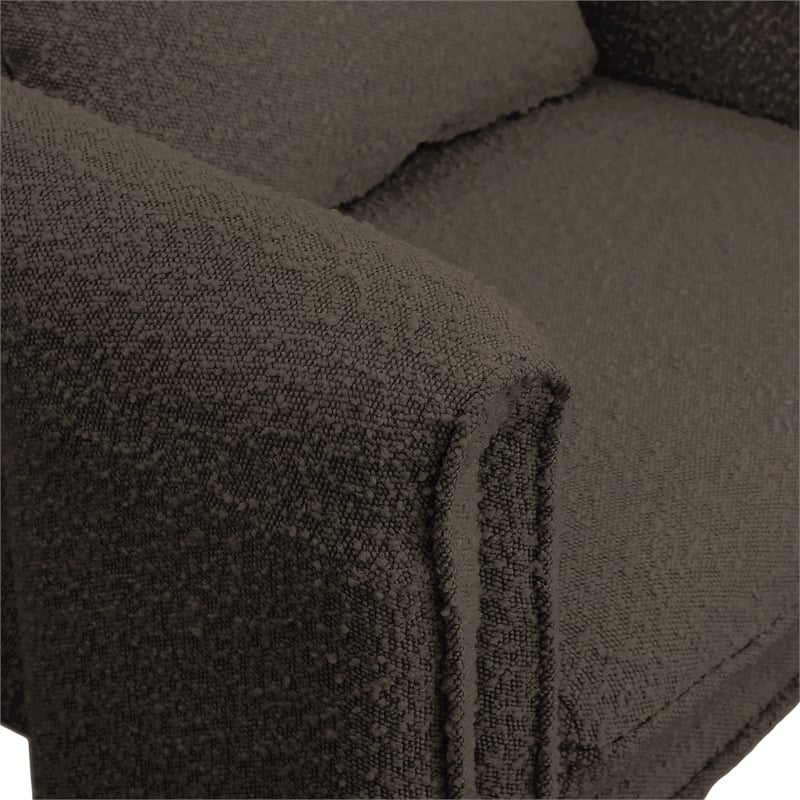 Meridian Furniture Stylus Brown Boucle Fabric Accent Chair
