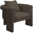 Meridian Furniture Stylus Brown Boucle Fabric Accent Chair
