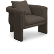 Meridian Furniture Stylus Brown Boucle Fabric Accent Chair