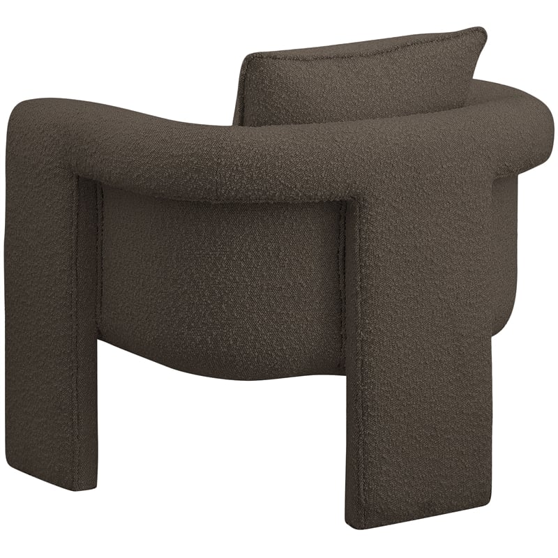 Meridian Furniture Stylus Brown Boucle Fabric Accent Chair