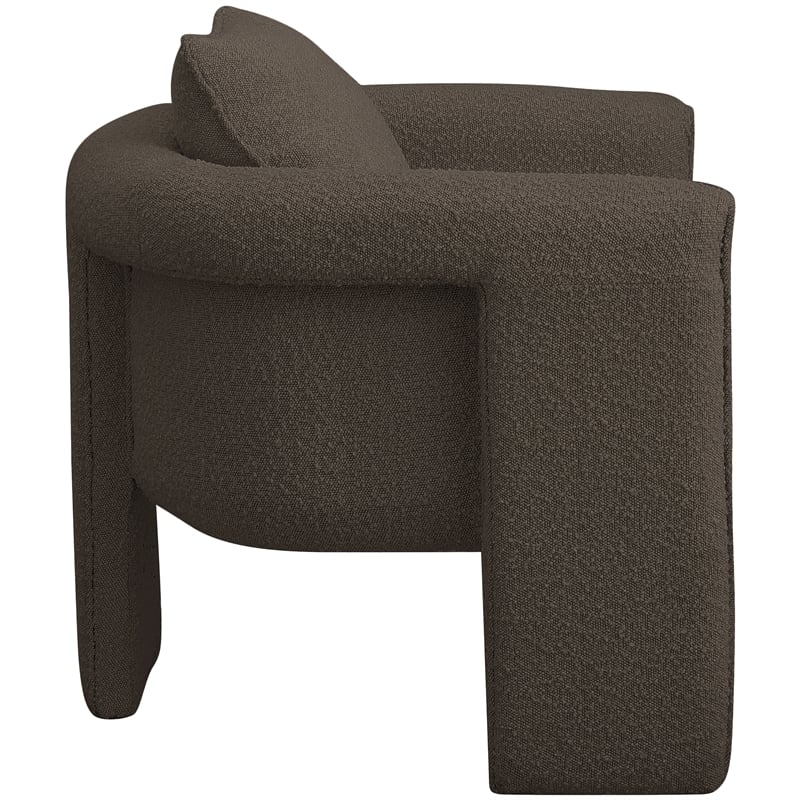 Meridian Furniture Stylus Brown Boucle Fabric Accent Chair