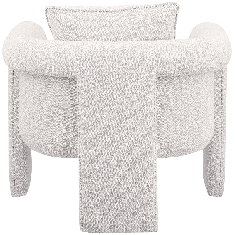 Meridian Furniture Stylus Cream Boucle Fabric Accent Chair