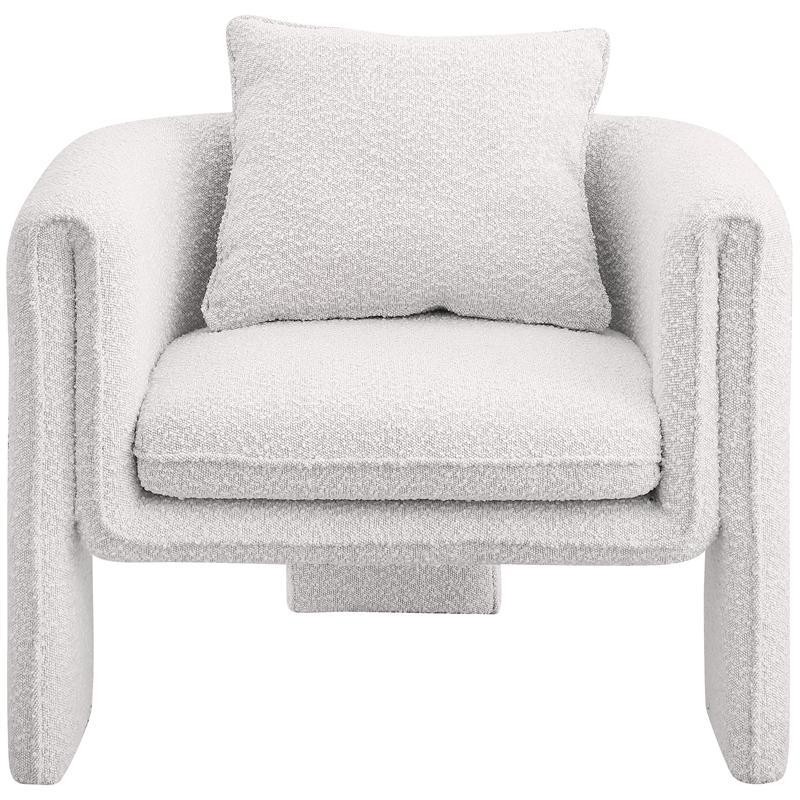 Meridian Furniture Stylus Cream Boucle Fabric Accent Chair