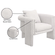 Meridian Furniture Stylus Cream Boucle Fabric Accent Chair