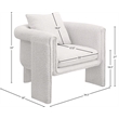 Meridian Furniture Stylus Cream Boucle Fabric Accent Chair