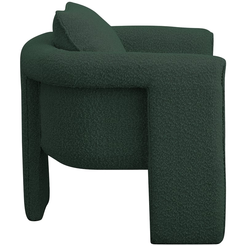 Meridian Furniture Stylus Green Boucle Fabric Accent Chair