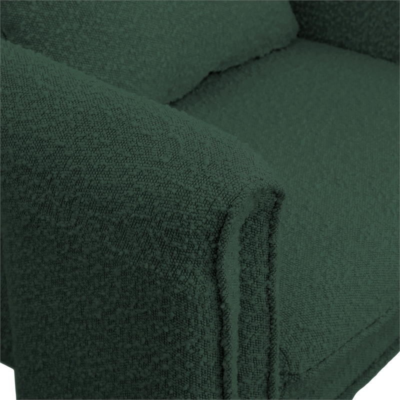 Meridian Furniture Stylus Green Boucle Fabric Accent Chair