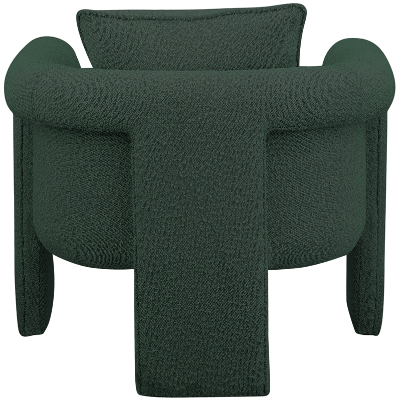 Meridian Furniture Stylus Green Boucle Fabric Accent Chair