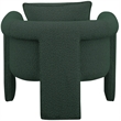 Meridian Furniture Stylus Green Boucle Fabric Accent Chair