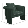 Meridian Furniture Stylus Green Boucle Fabric Accent Chair