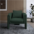 Meridian Furniture Stylus Green Boucle Fabric Accent Chair