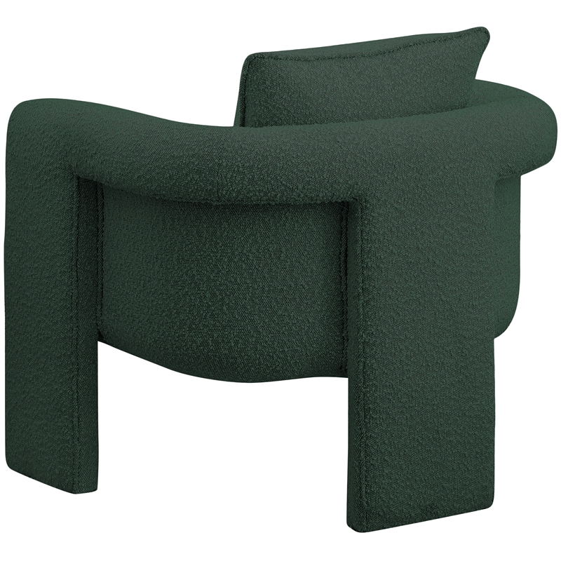 Meridian Furniture Stylus Green Boucle Fabric Accent Chair