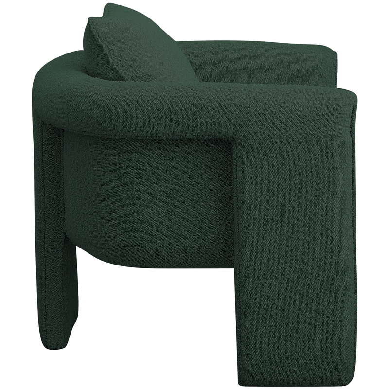 Meridian Furniture Stylus Green Boucle Fabric Accent Chair