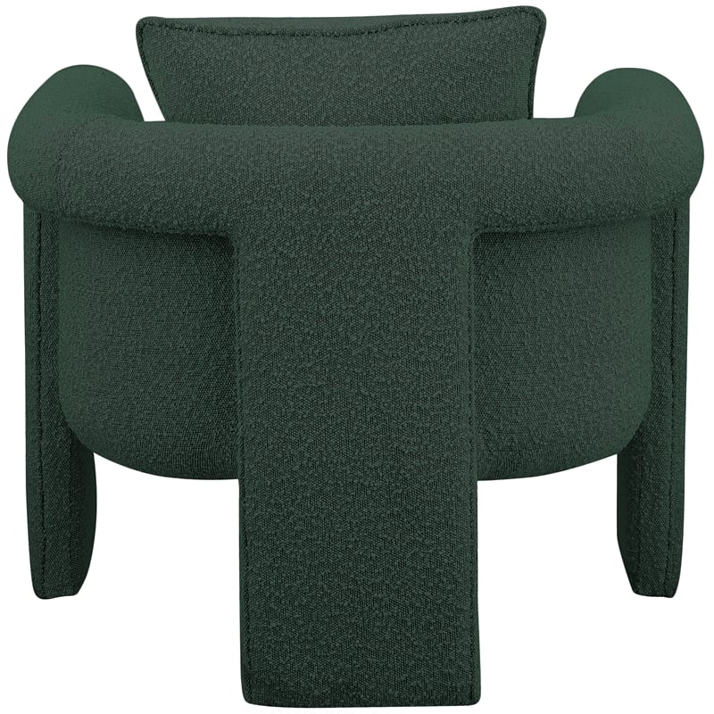 Meridian Furniture Stylus Green Boucle Fabric Accent Chair