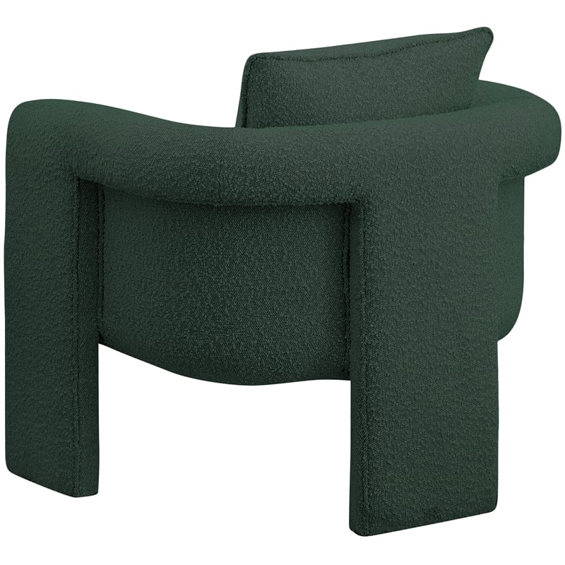 Meridian Furniture Stylus Green Boucle Fabric Accent Chair