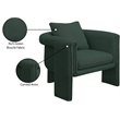 Meridian Furniture Stylus Green Boucle Fabric Accent Chair