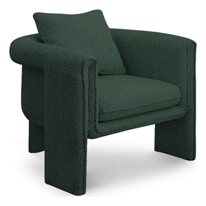 Meridian Furniture Stylus Green Boucle Fabric Accent Chair