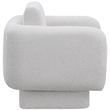 Meridian Furniture Alessandra Cream Chenille Fabric Swivel Accent Chair