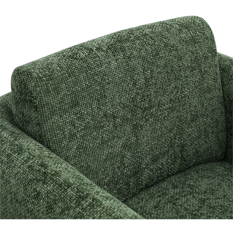Meridian Furniture Alessandra Green Chenille Fabric Swivel Accent Chair