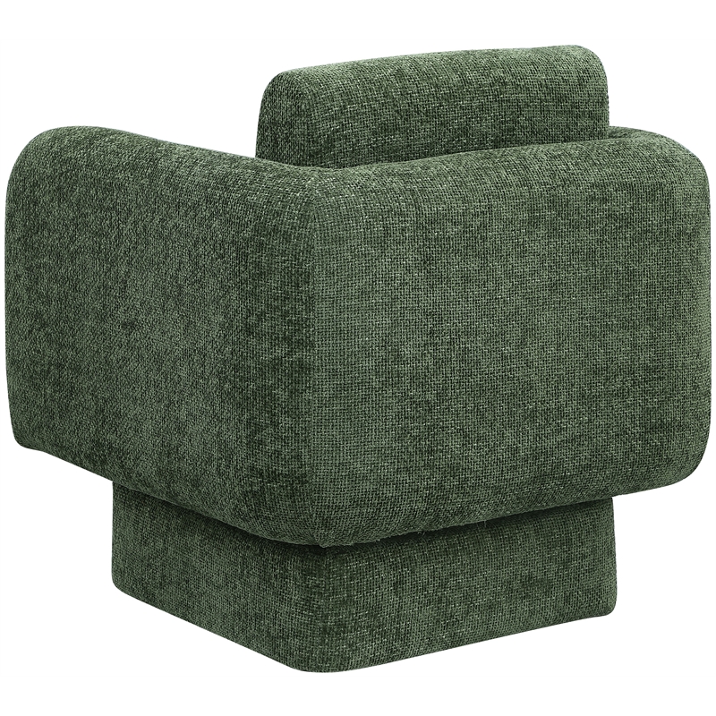 Meridian Furniture Alessandra Green Chenille Fabric Swivel Accent Chair