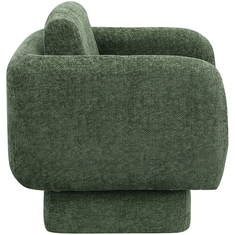 Meridian Furniture Alessandra Green Chenille Fabric Swivel Accent Chair