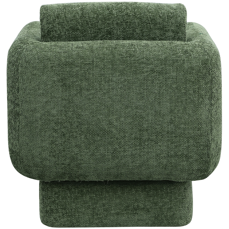 Meridian Furniture Alessandra Green Chenille Fabric Swivel Accent Chair