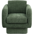 Meridian Furniture Alessandra Green Chenille Fabric Swivel Accent Chair