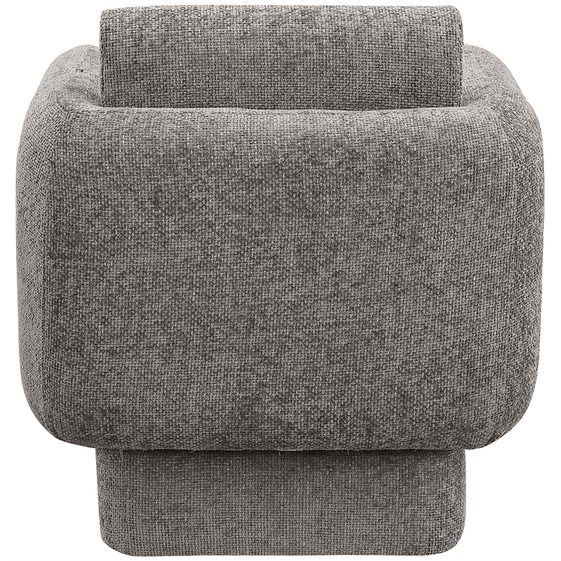 Meridian Furniture Alessandra Grey Chenille Fabric Swivel Accent Chair
