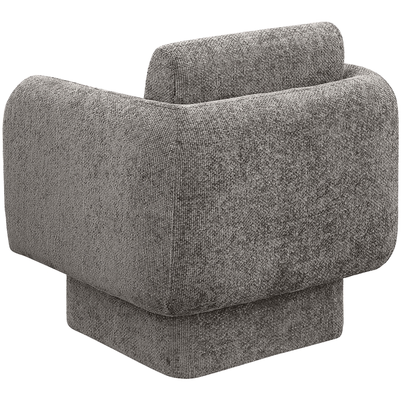 Meridian Furniture Alessandra Grey Chenille Fabric Swivel Accent Chair