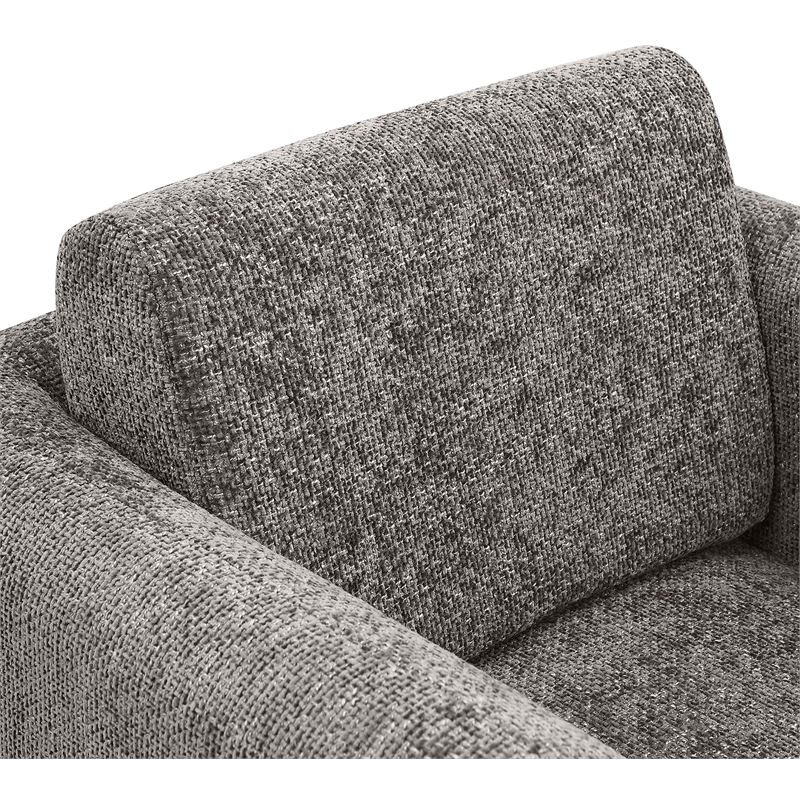 Meridian Furniture Alessandra Grey Chenille Fabric Swivel Accent Chair