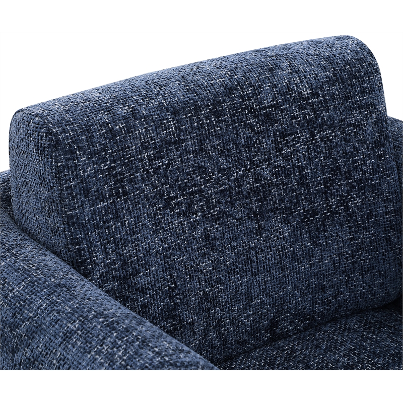 Meridian Furniture Alessandra Navy Chenille Fabric Swivel Accent Chair
