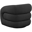 Meridian Furniture Roxbury Black Boucle Fabric Swivel Accent Chair