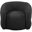 Meridian Furniture Roxbury Black Boucle Fabric Swivel Accent Chair