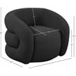 Meridian Furniture Roxbury Black Boucle Fabric Swivel Accent Chair