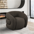 Meridian Furniture Roxbury Brown Boucle Fabric Swivel Accent Chair