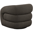 Meridian Furniture Roxbury Brown Boucle Fabric Swivel Accent Chair