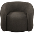 Meridian Furniture Roxbury Brown Boucle Fabric Swivel Accent Chair