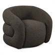 Meridian Furniture Roxbury Brown Boucle Fabric Swivel Accent Chair