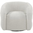 Meridian Furniture Roxbury Cream Boucle Fabric Swivel Accent Chair