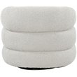 Meridian Furniture Roxbury Cream Boucle Fabric Swivel Accent Chair
