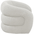 Meridian Furniture Roxbury Cream Boucle Fabric Swivel Accent Chair