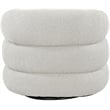 Meridian Furniture Roxbury Cream Boucle Fabric Swivel Accent Chair