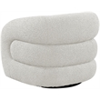 Meridian Furniture Roxbury Cream Boucle Fabric Swivel Accent Chair