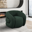 Meridian Furniture Roxbury Green Boucle Fabric Swivel Accent Chair